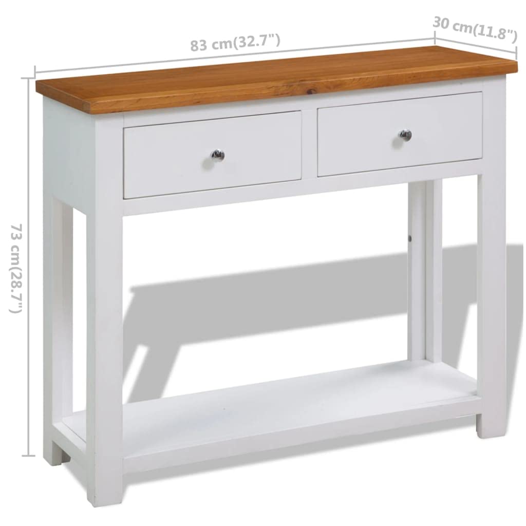 Solid Oak Wood Console Table Z983
