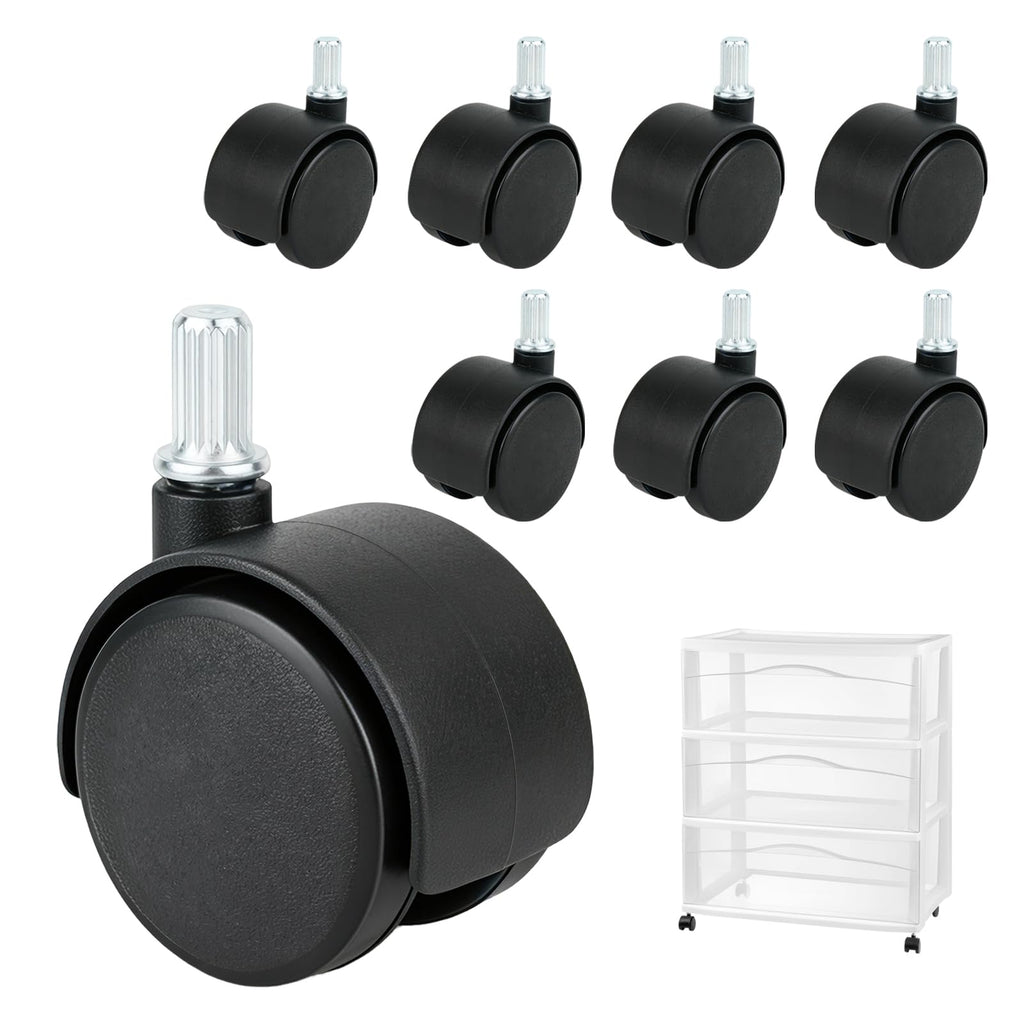 8PCS Replacement Casters for 3 Drawer Cart W6606