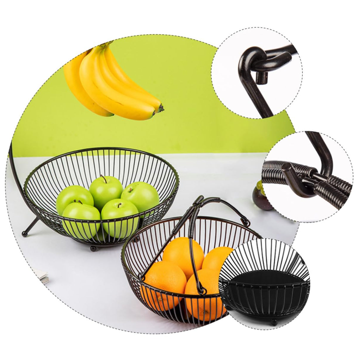 Double Layer Iron Fruit Basket E2019