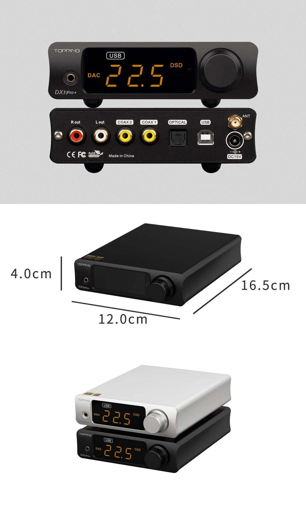 Black Headphone Amplifier DAC AMP with Remote Control F541