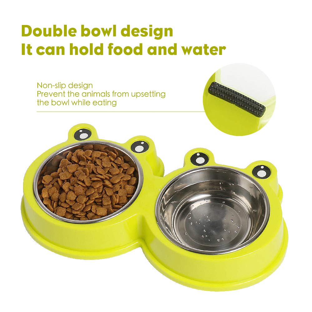 Stainless Steel Non-Slip Double Pet Feeder Z445