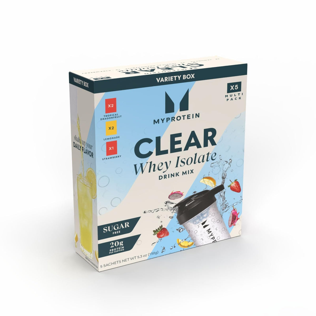 Clear Whey Isolate Protein Powder Drink Mix 5 Count Variety Pack F765