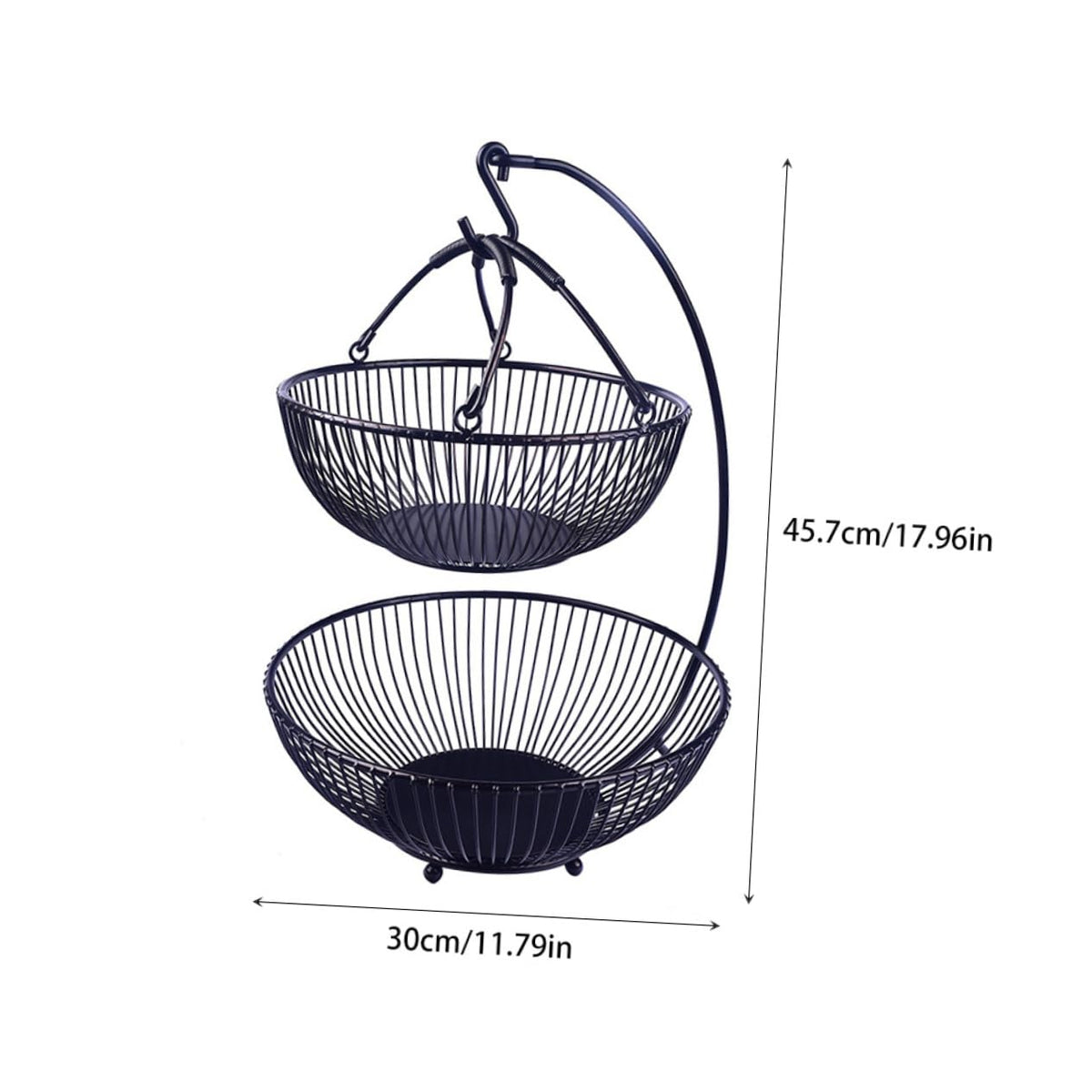 Double Layer Iron Fruit Basket E2019