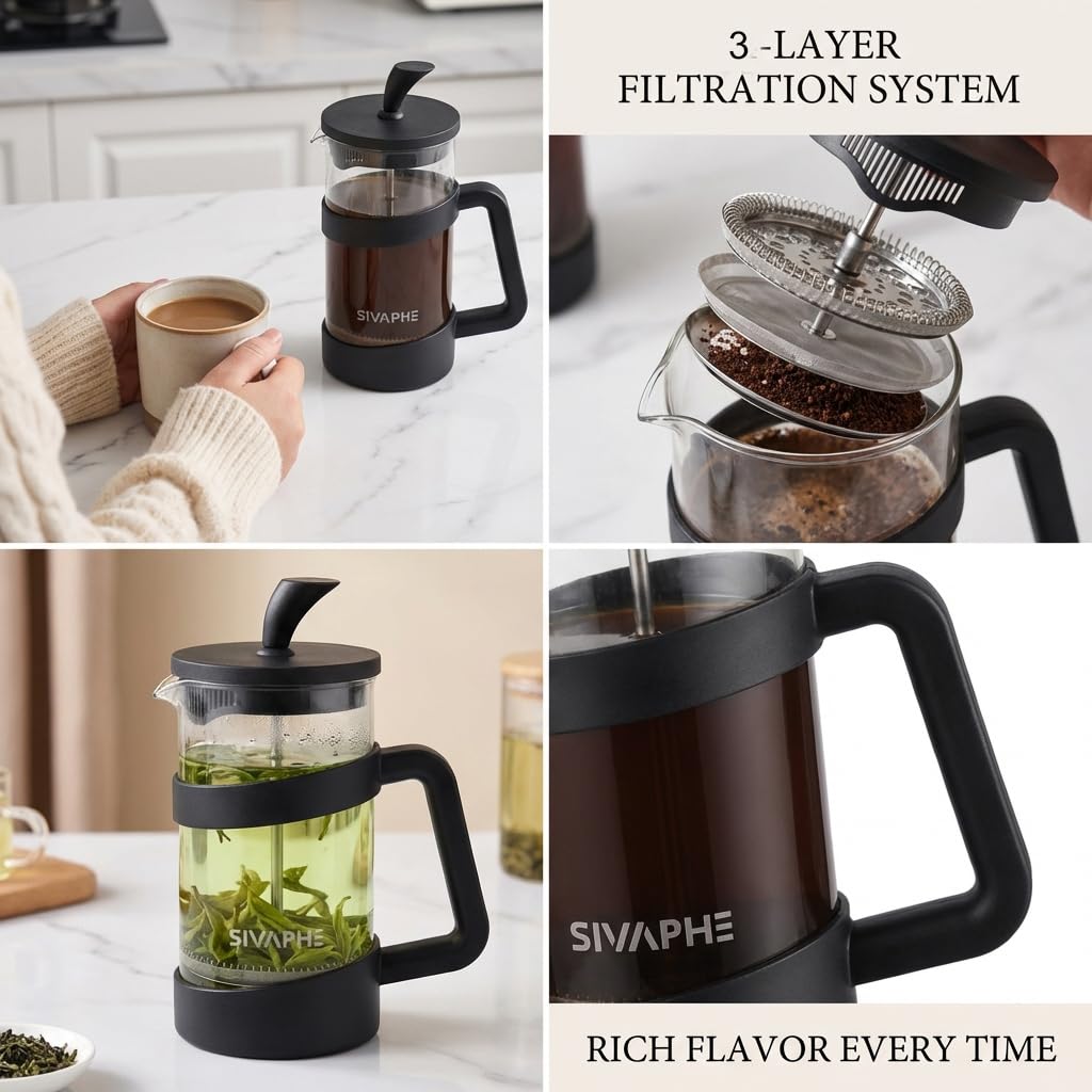 Small 12oz French Press Coffee Maker X9635