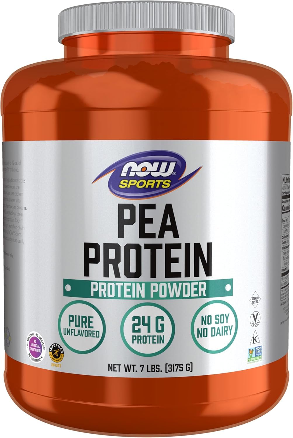 Pea Protein Natural Unflavored Powder 7-Pound J280260