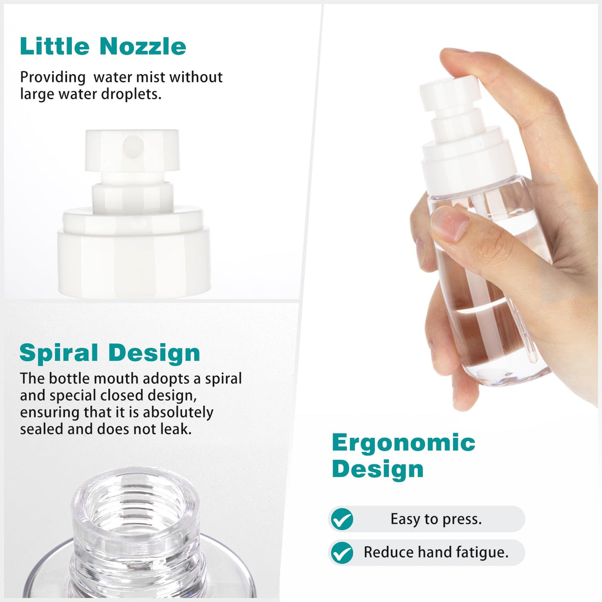 Fine Mist Travel Spray Bottles Y138869