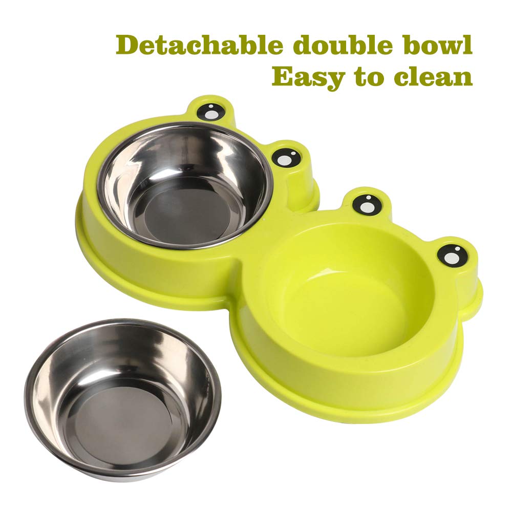 Stainless Steel Non-Slip Double Pet Feeder Z445