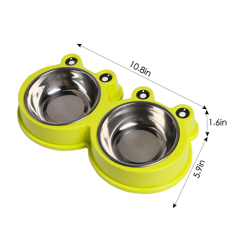 Stainless Steel Non-Slip Double Pet Feeder Z445