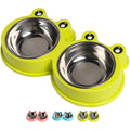 Stainless Steel Non-Slip Double Pet Feeder Z445