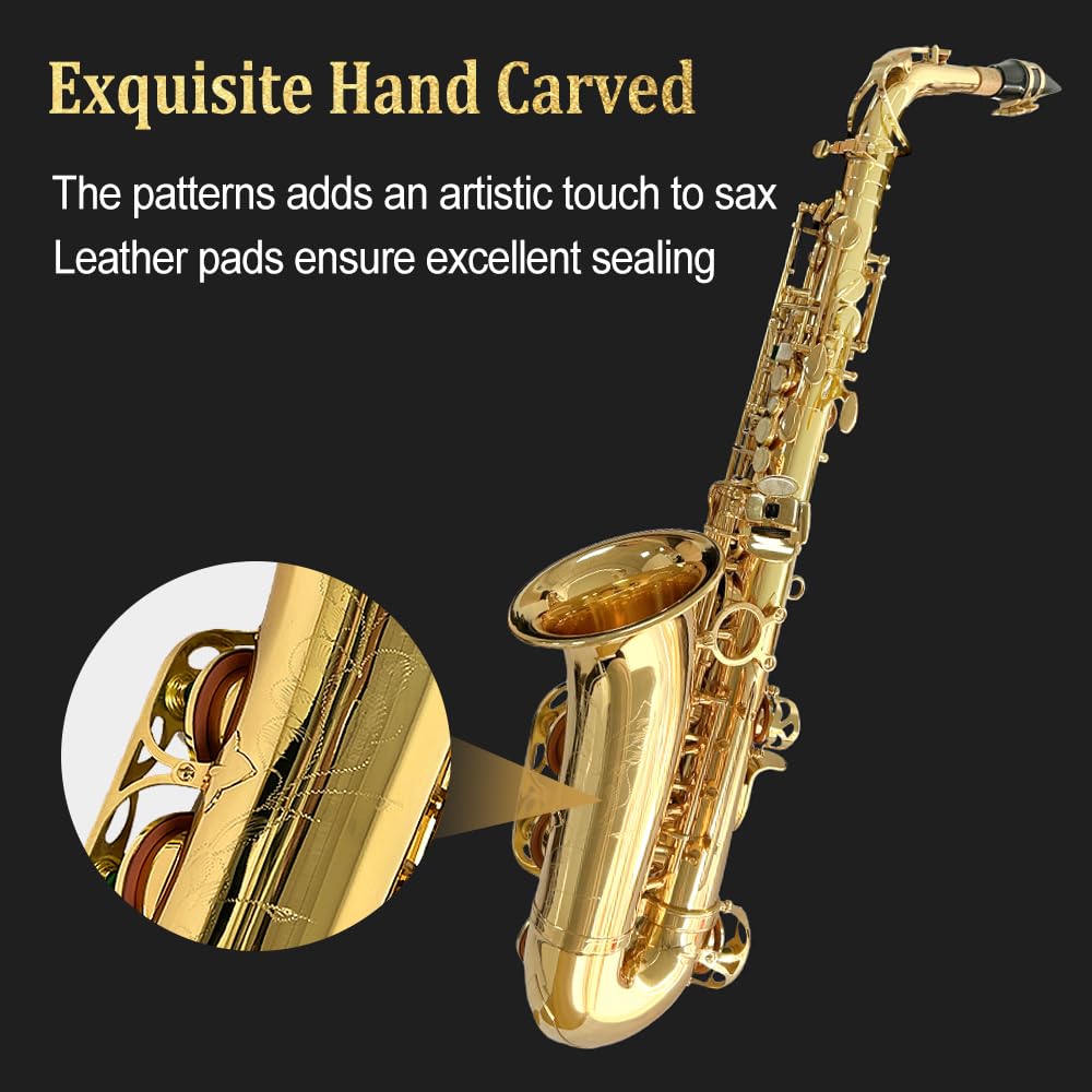 Alto Saxophone with Case & 10 Reeds V200083