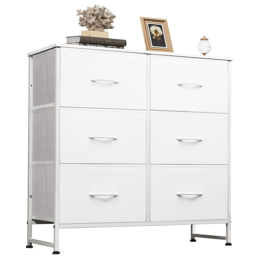 White 6 Drawer Dresser A161