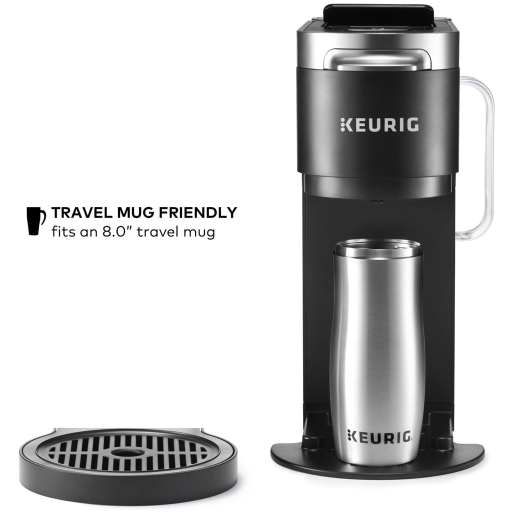 Single Serve & Carafe Coffee Maker, 60oz Removable Reservoir, Black F633