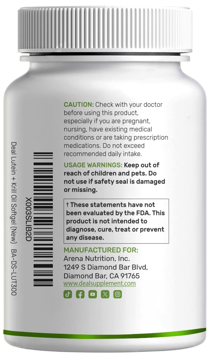 Lutein and Zeaxanthin 40mg 300 Softgels V903876
