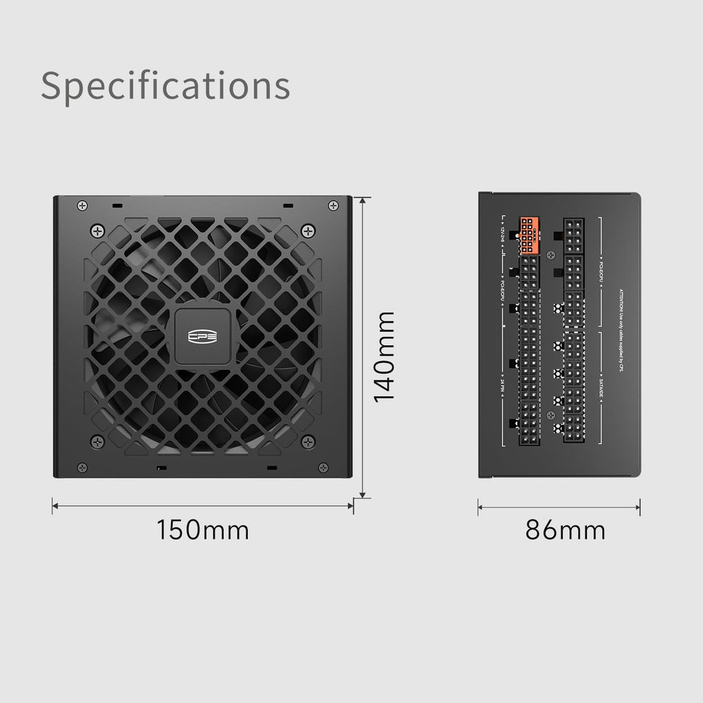 750W Fully Modular ATX 3.1 80 Plus Gold Power Supply Q20291