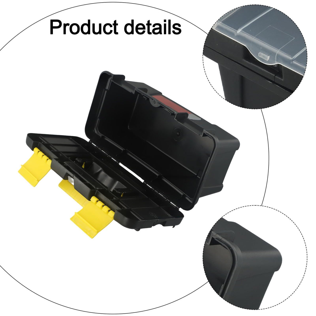 10-Inch Plastic Toolbox with Metal Hinges and 4 Latches C2660