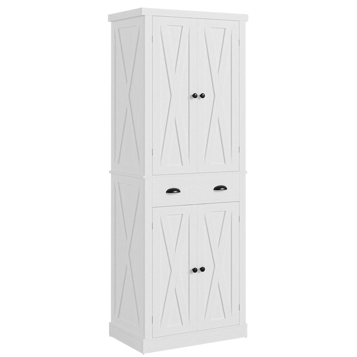 White Kitchen Pantry Storage Cabinet J72660