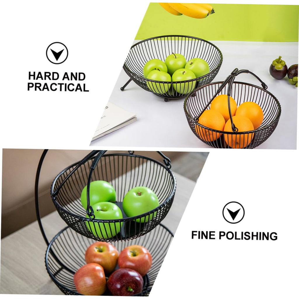 Double Layer Iron Fruit Basket E2019