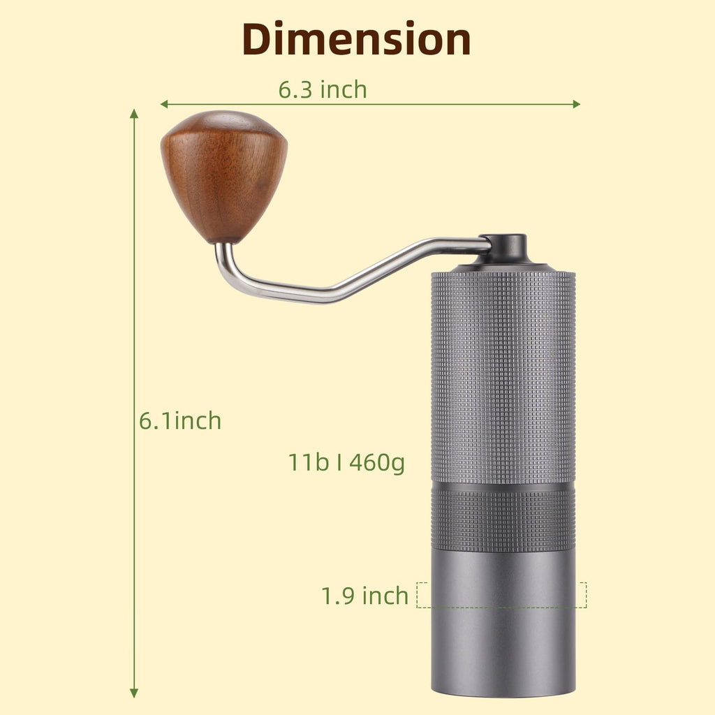 Manual Coffee Grinder with Stainless Steel Burrs U315673