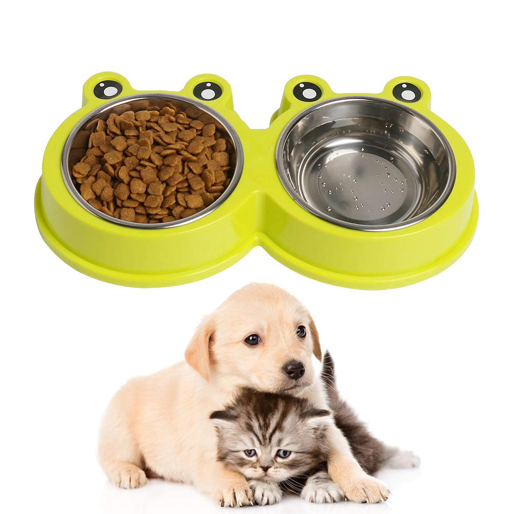 Stainless Steel Non-Slip Double Pet Feeder Z445