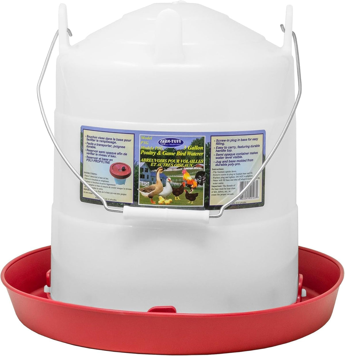 3 Gallon Plastic Poultry Waterer Q437622