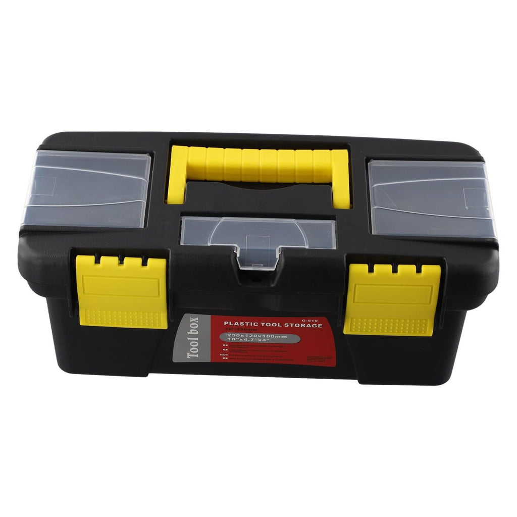 10-Inch Plastic Toolbox with Metal Hinges and 4 Latches C2660