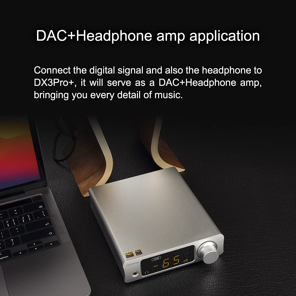 Black Headphone Amplifier DAC AMP with Remote Control F541