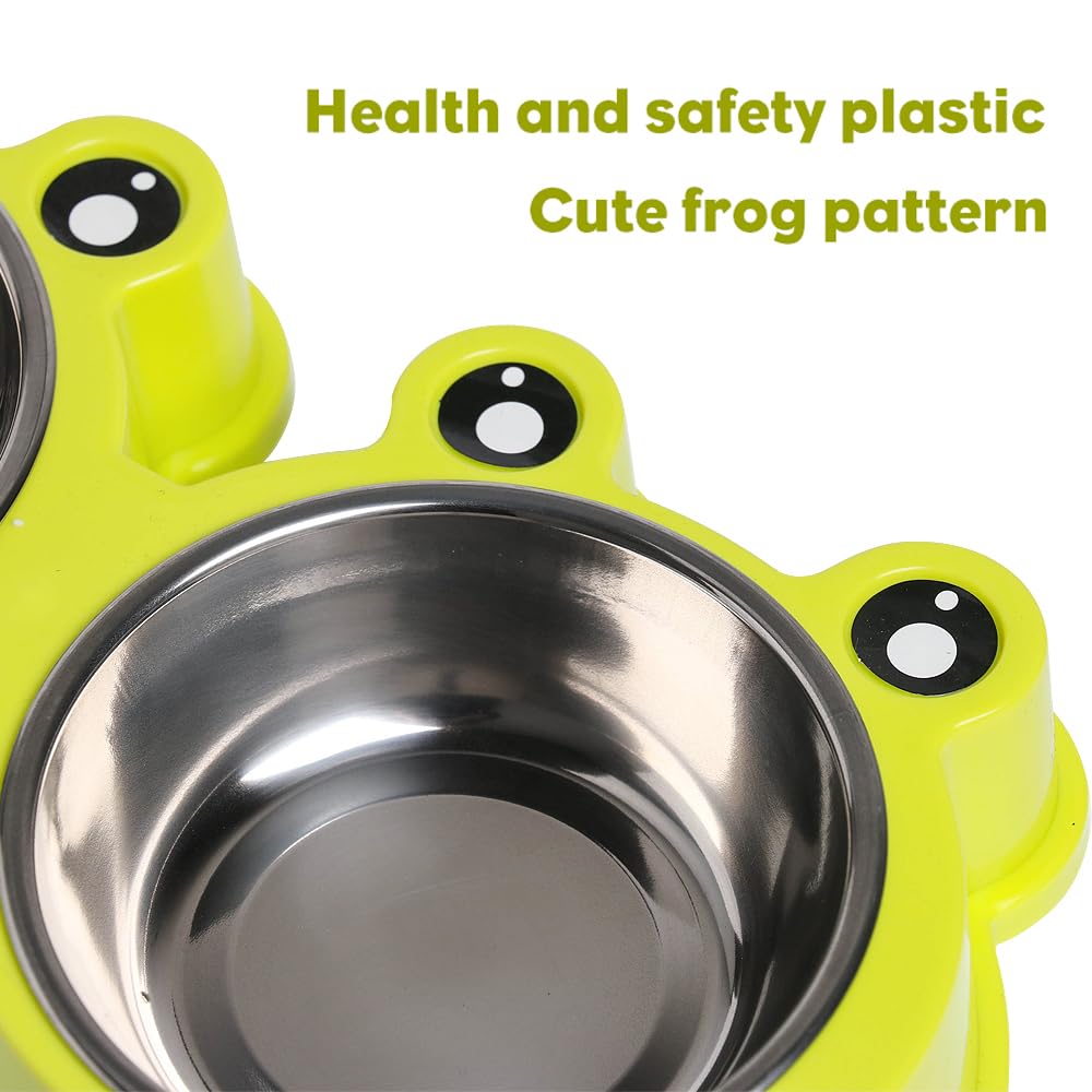 Stainless Steel Non-Slip Double Pet Feeder Z445