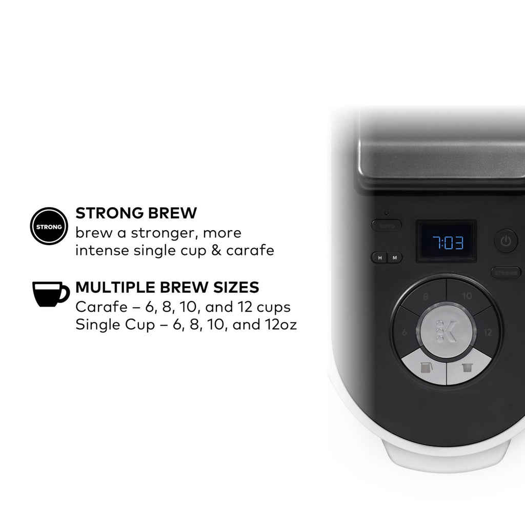 Single Serve & Carafe Coffee Maker, 60oz Removable Reservoir, Black F633