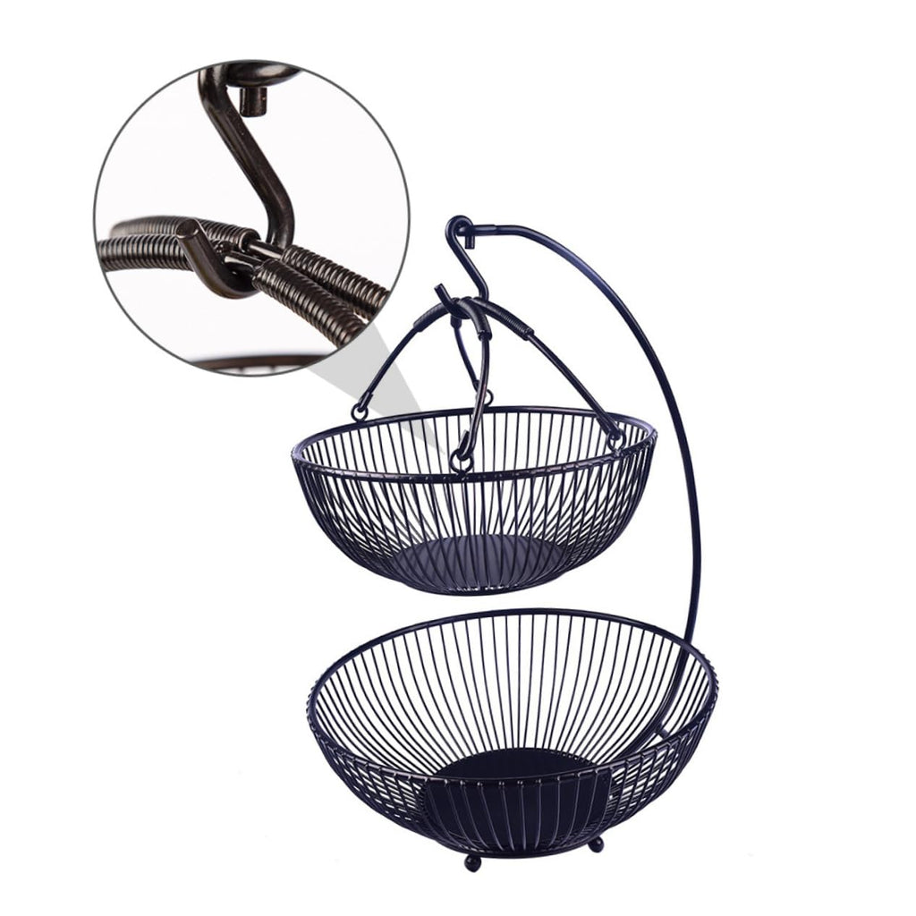 Double Layer Iron Fruit Basket E2019