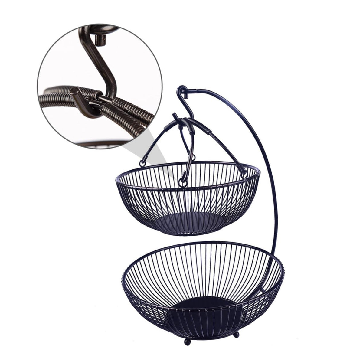 Double Layer Iron Fruit Basket E2019