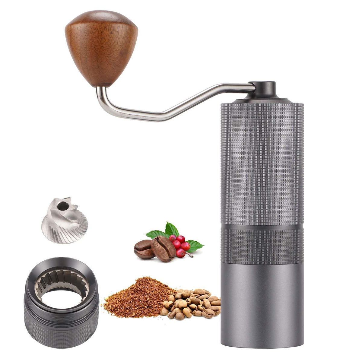 Manual Coffee Grinder with Stainless Steel Burrs U315673