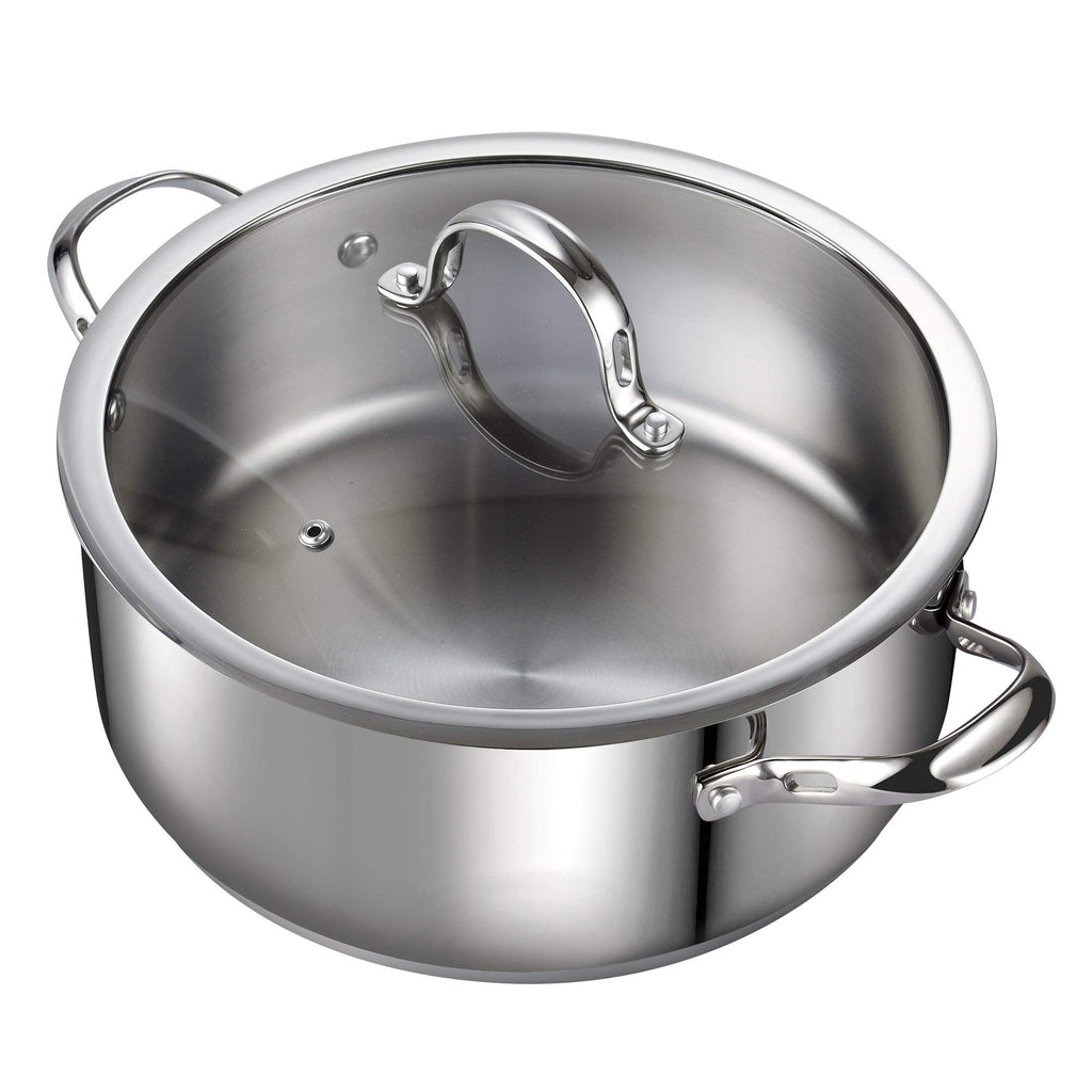 7 Quart Stainless Steel Stock Pot with Lid F18974