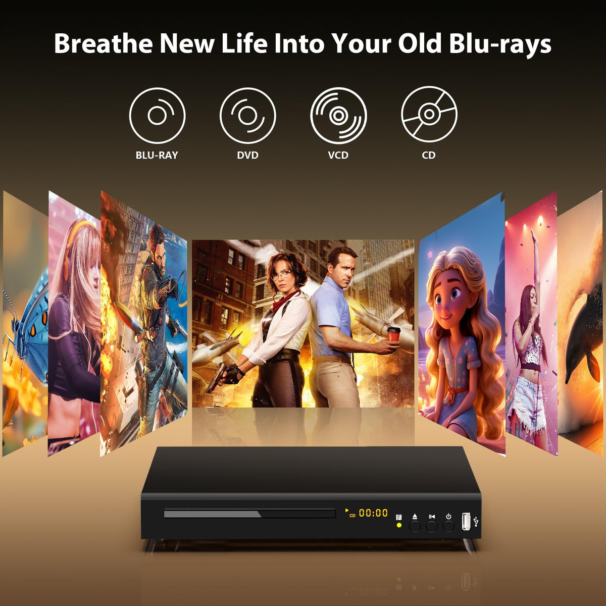 Blu Ray DVD Player 1080P Full HD S831628