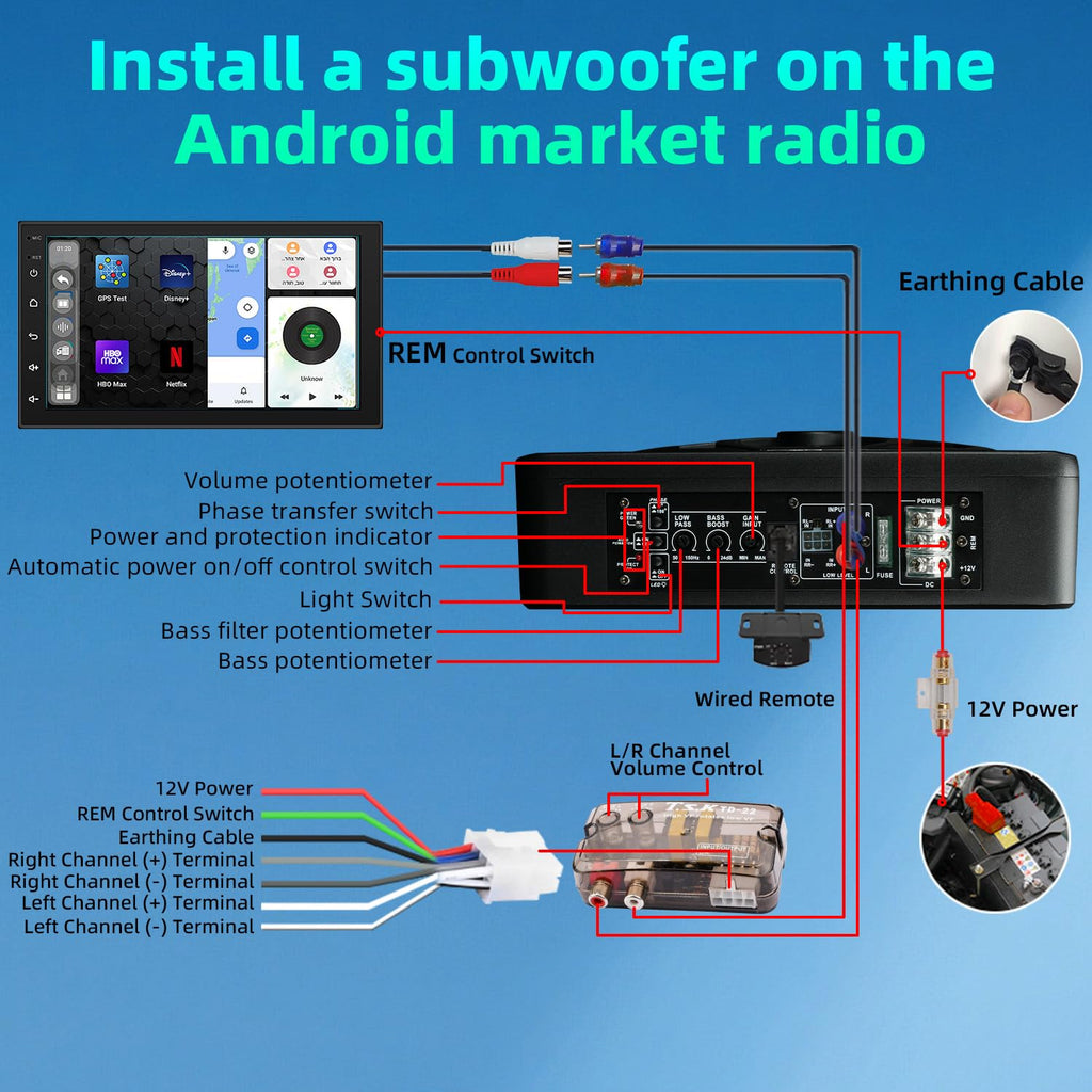 10" 1600W Under Seat Powered Subwoofer with Built-in Amp L68895