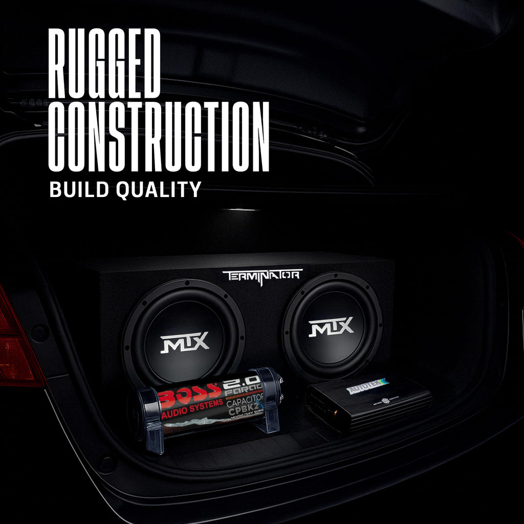 Dual 12" Subwoofer Box, Mono Amp, & Wiring Kit V63547