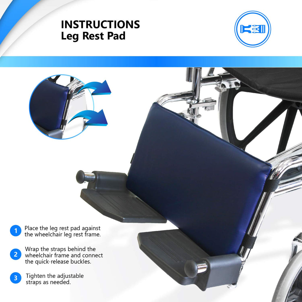 Cushioned Non-Slip Vinyl Wheelchair Leg Rest Pad P40198