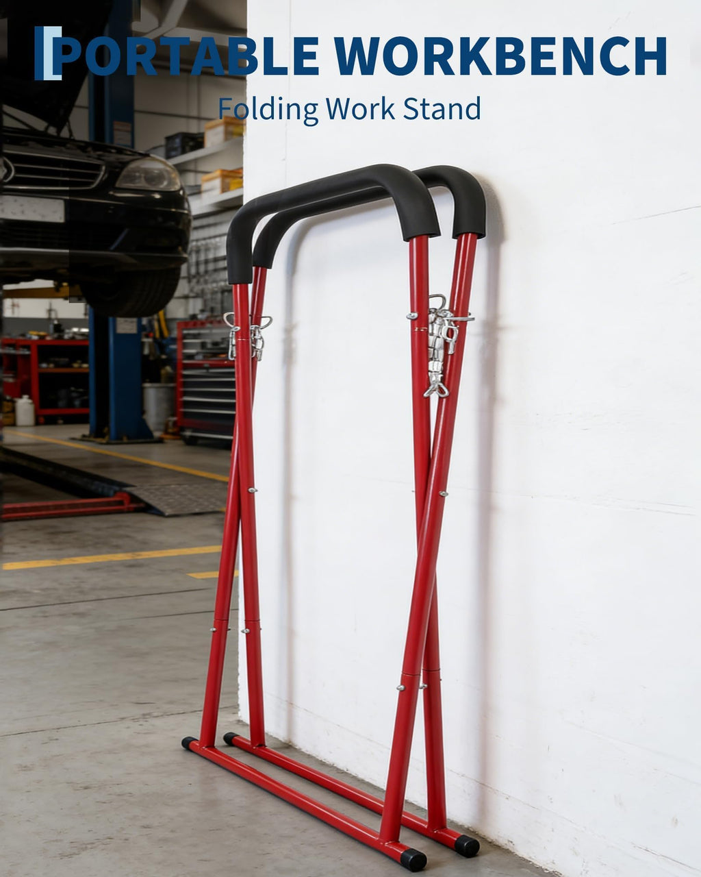 Folding Auto Body Work Stand 500 LBS Capacity Adjustable Height X54303