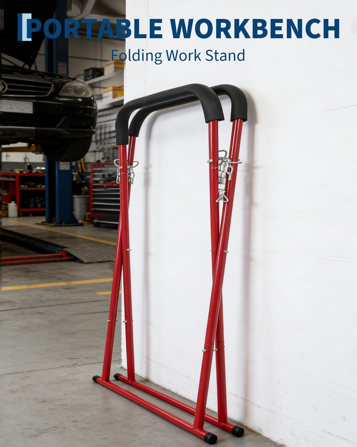 Folding Auto Body Work Stand 500 LBS Capacity Adjustable Height X54303