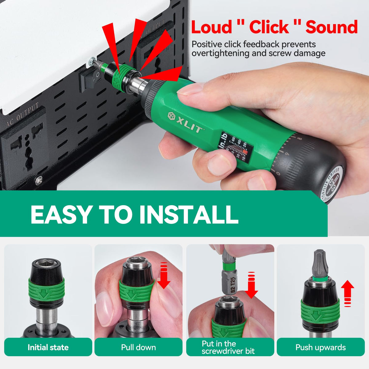 Adjustable Torque Screwdriver Set, 13-Piece 1/4" Hex Quick Release U3887