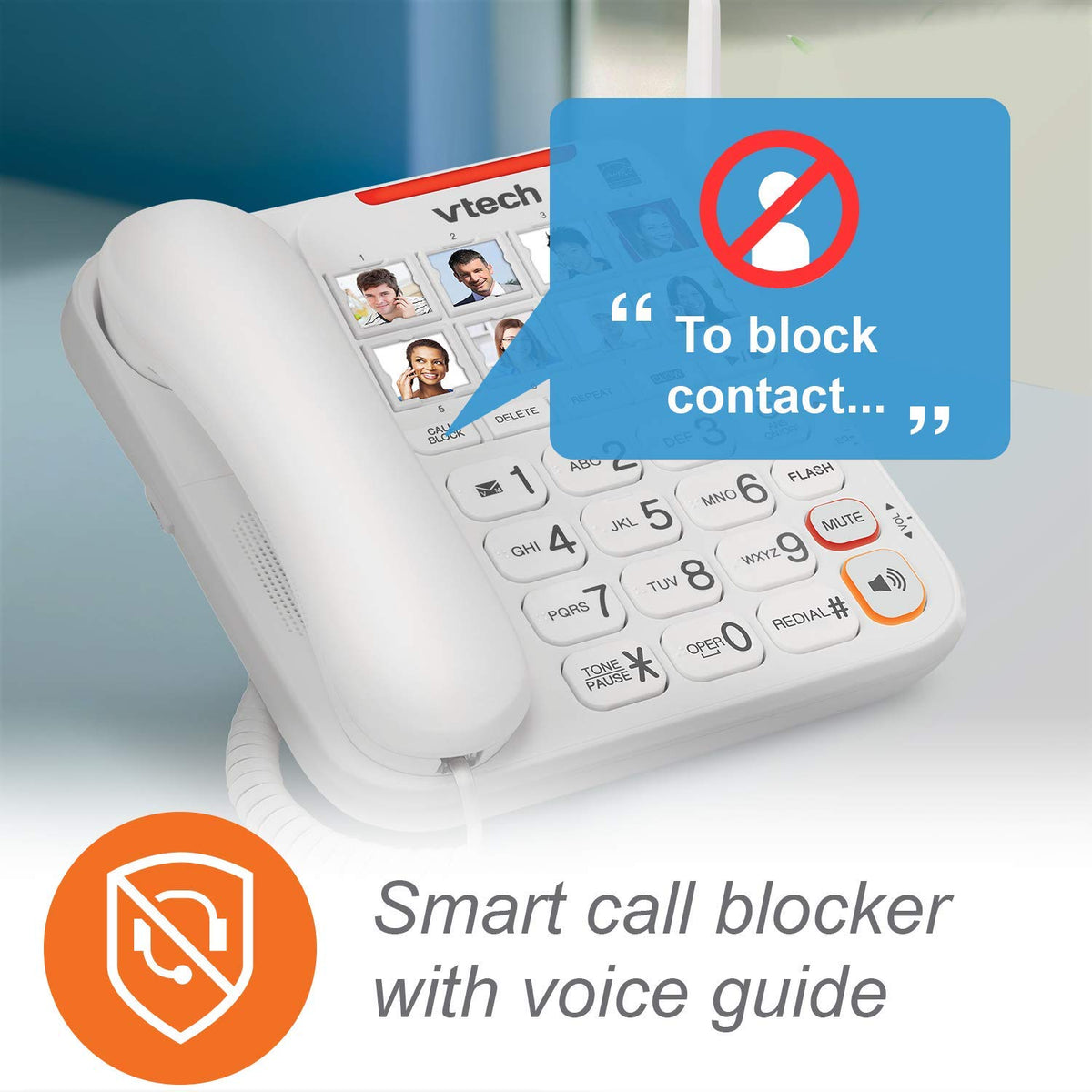 Corded/Cordless Phone System with Big Buttons and Large Display W10529