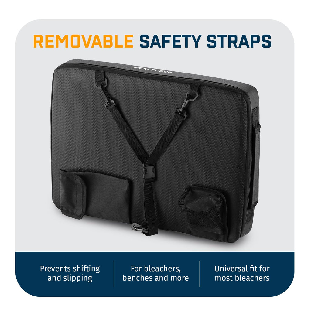Portable Extra Thick Stadium Seat Cushion with Cup Holder B393