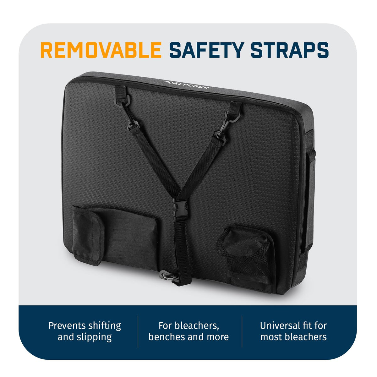 Portable Extra Thick Stadium Seat Cushion with Cup Holder B393