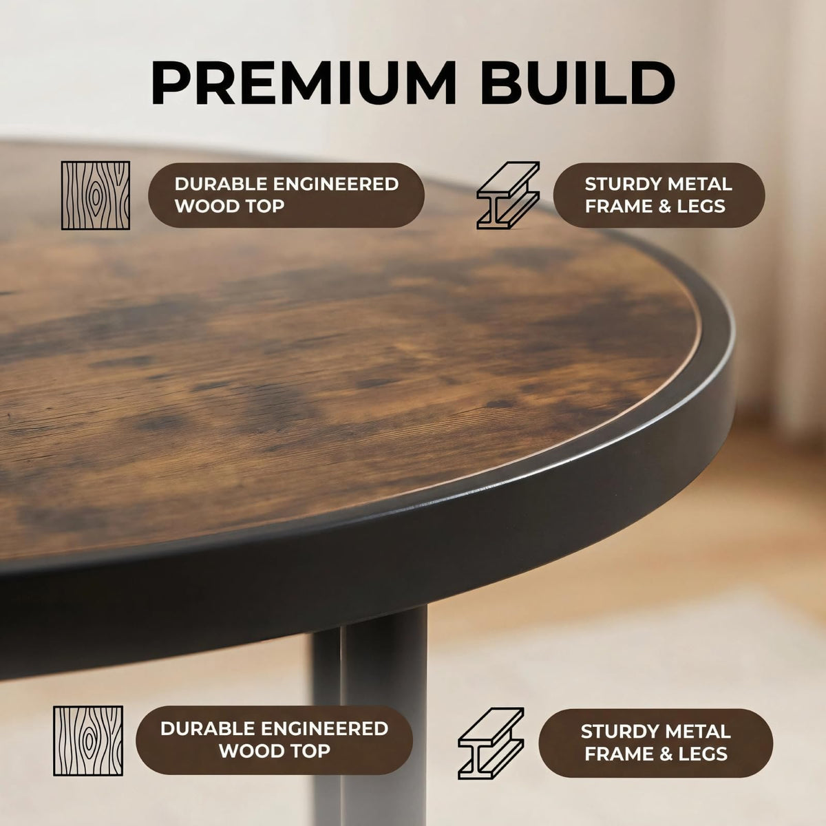 Round Wood Coffee Table L637