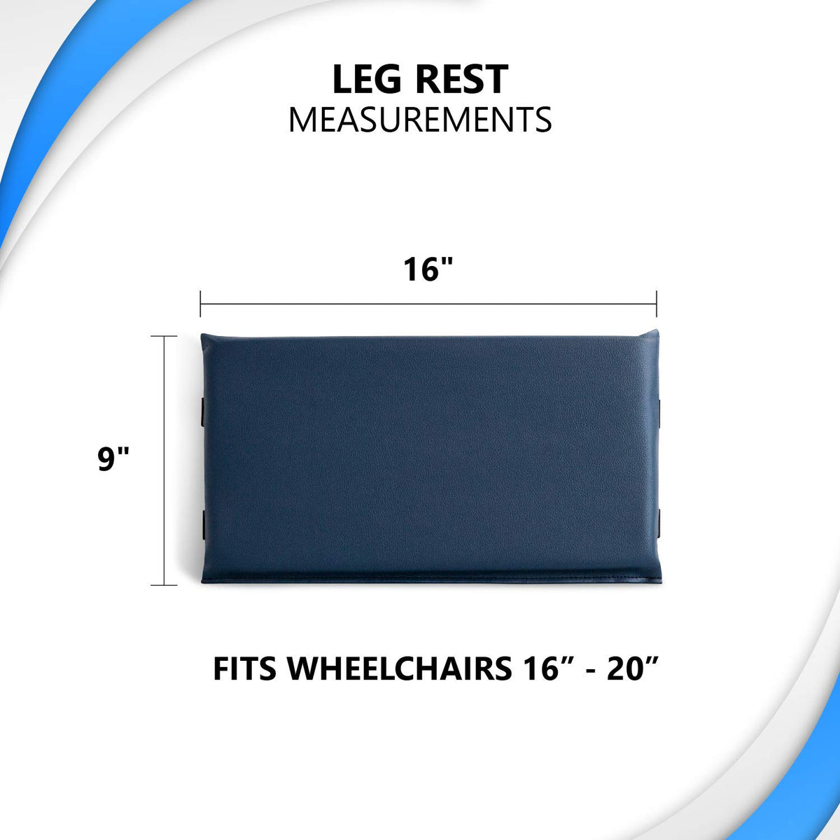 Cushioned Non-Slip Vinyl Wheelchair Leg Rest Pad P40198