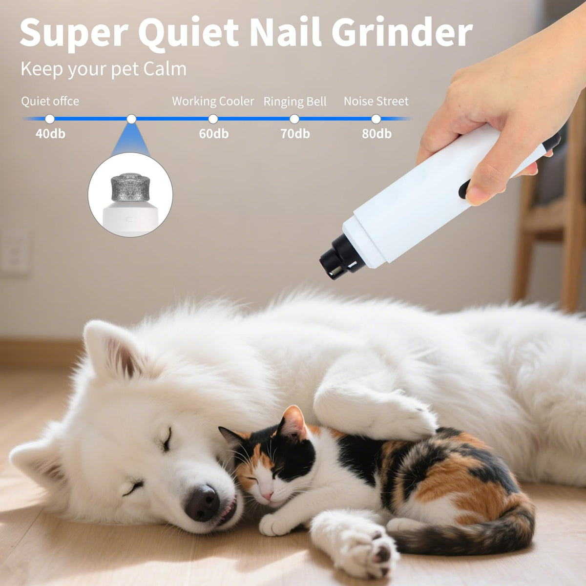 2-Speed Electric Rechargeable Pet Nail Grinder B4523