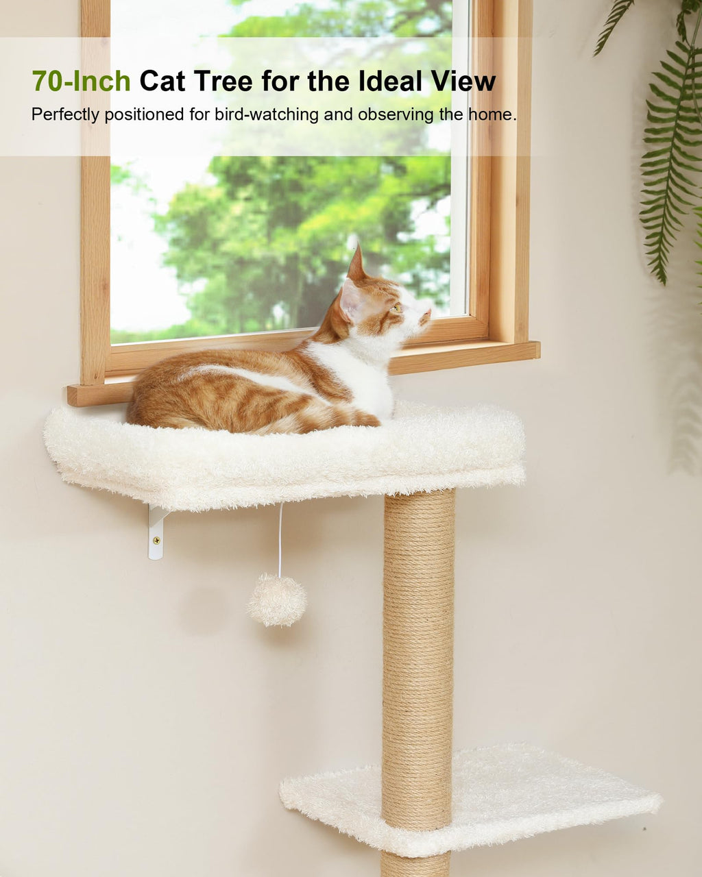 Beige Wall Mounted Cat Shelves Set I61037
