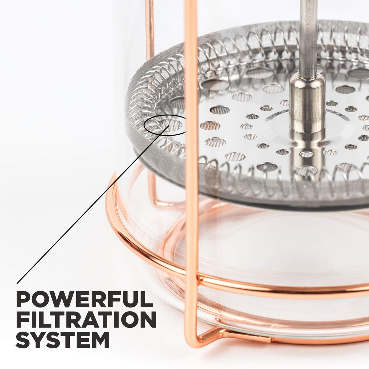 1000ml Rose Gold French Press Coffee Maker R248