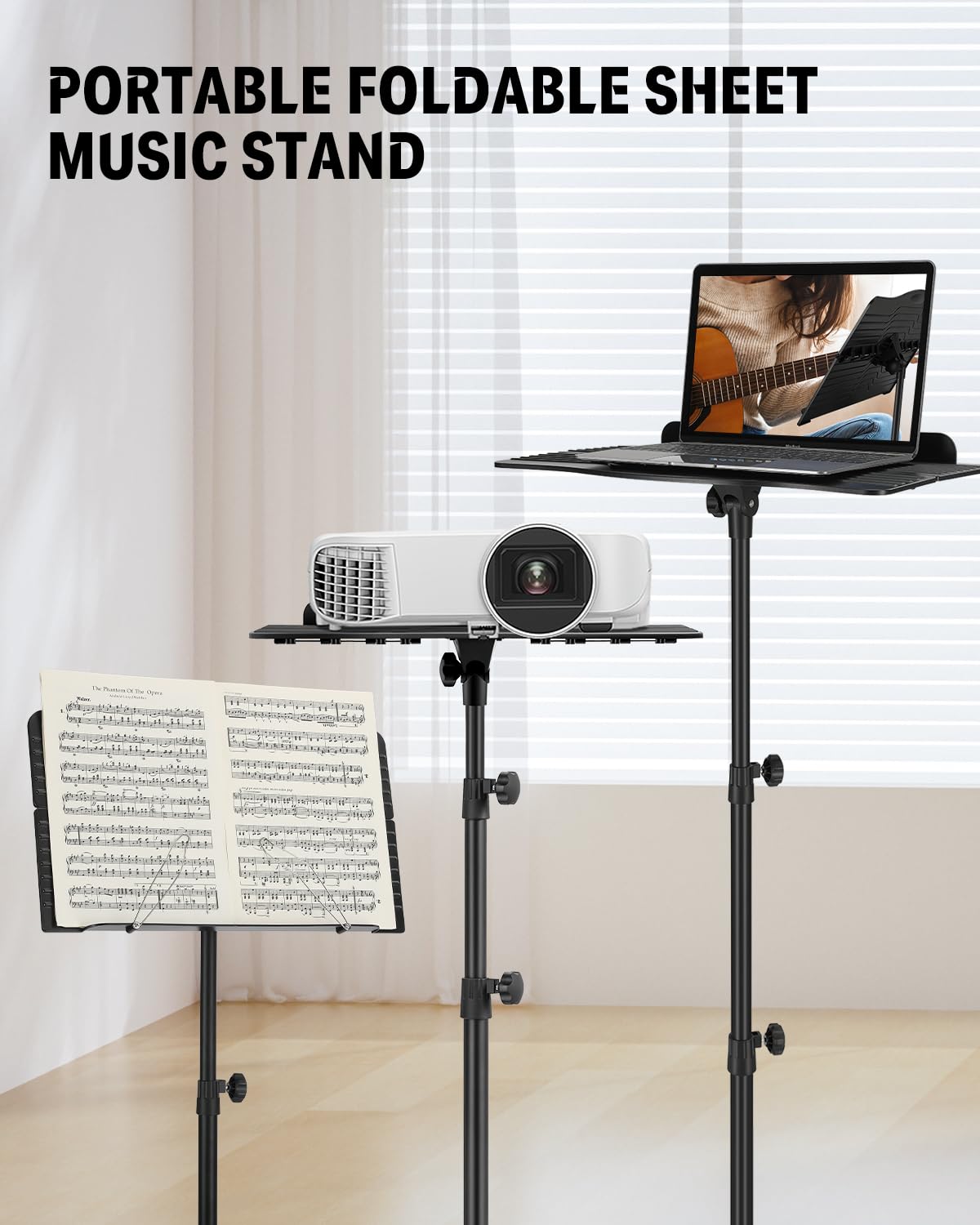 Sheet Music Stand with Light & Carrying Bag Y715