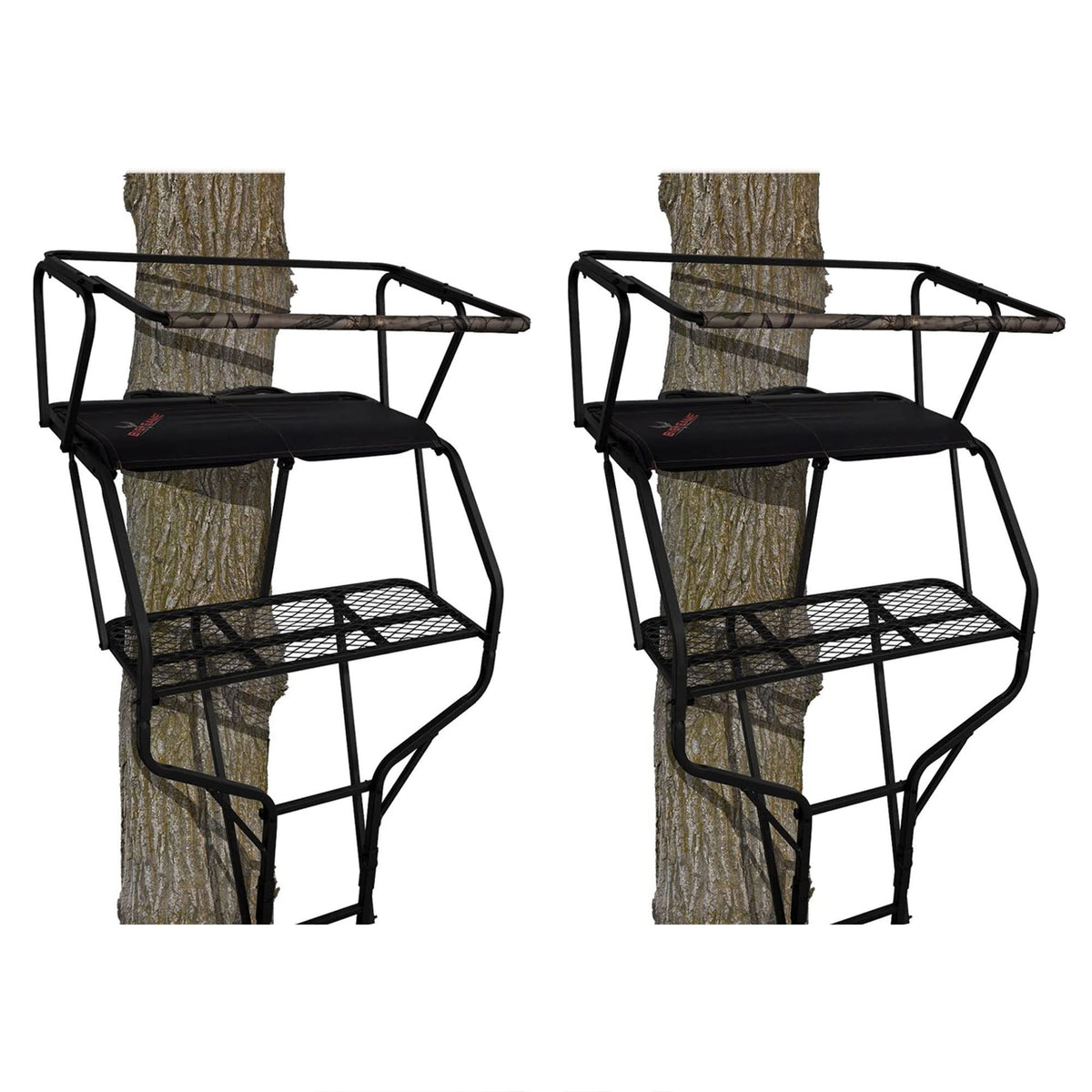 2 Person 18 Foot Tall Portable Hunting Tree Ladder Stand (2 Pack) B479