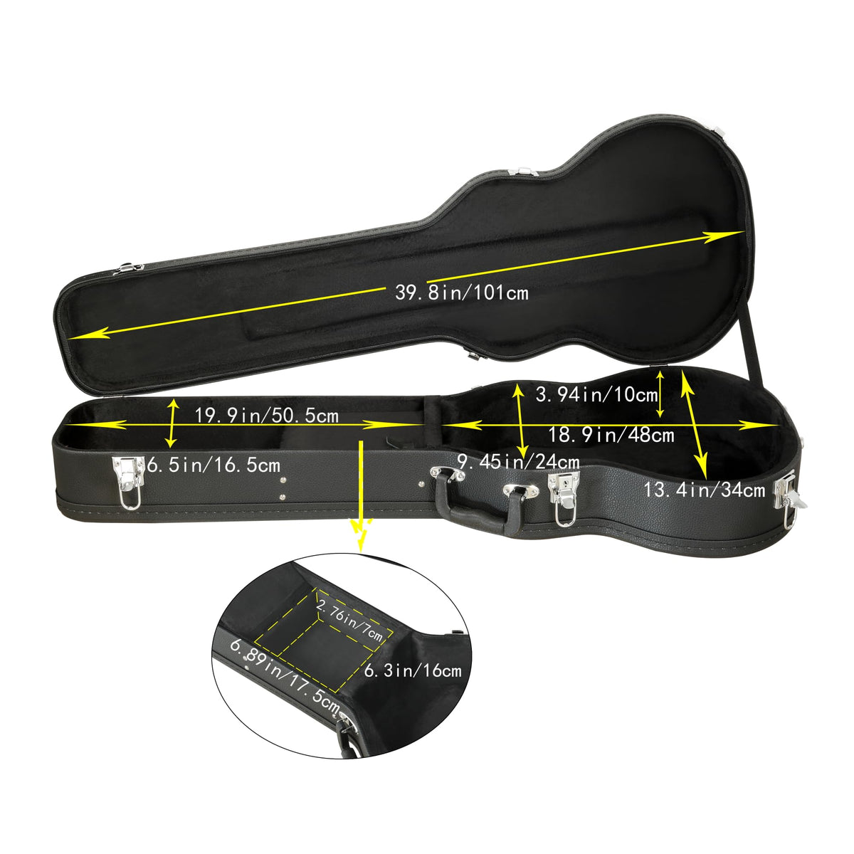 Electric Guitar Case Wooden Hard Shell Case With Lock I946936